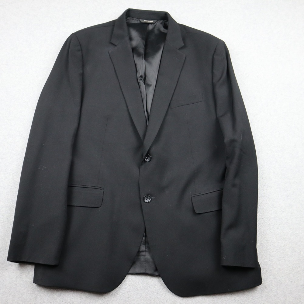 Banana Republic Blazer Mens 46R Tailored Fit Black Wool Lanificio F.lli Cerruti